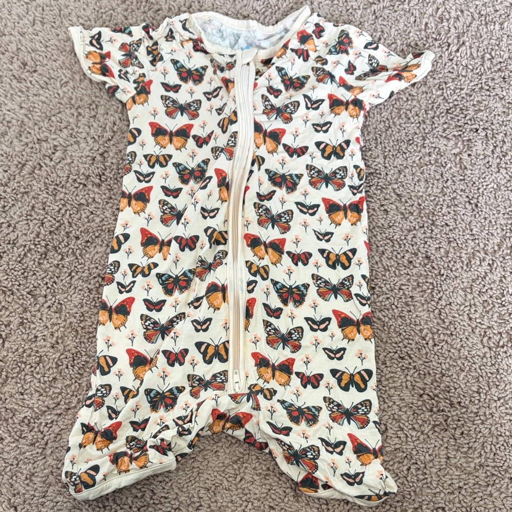 Little One Shop - Butterfly Print Toddler Romper Shortie